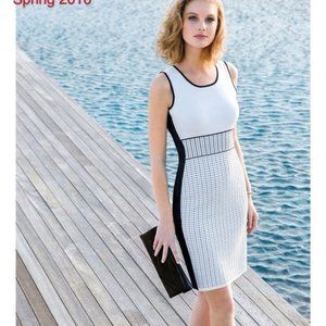 Etcetera Body Con Black White Spring Summer NWOT